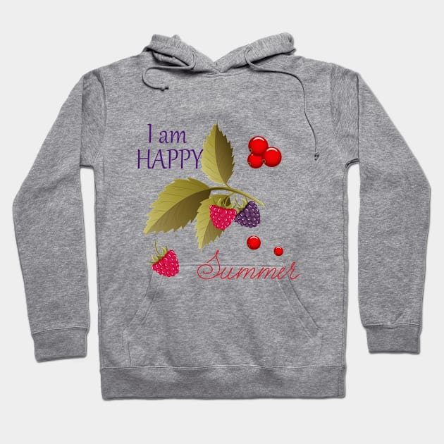 I am happy summer Hoodie by Alina